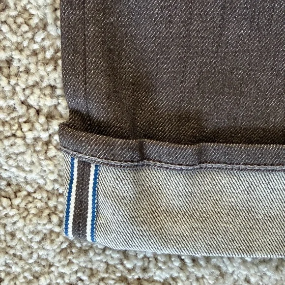 HIROSHI Kato Men’s 33/30 Hammer Straight- Brown Raw 10.5oz Selvedge NWT - Picture 3 of 5